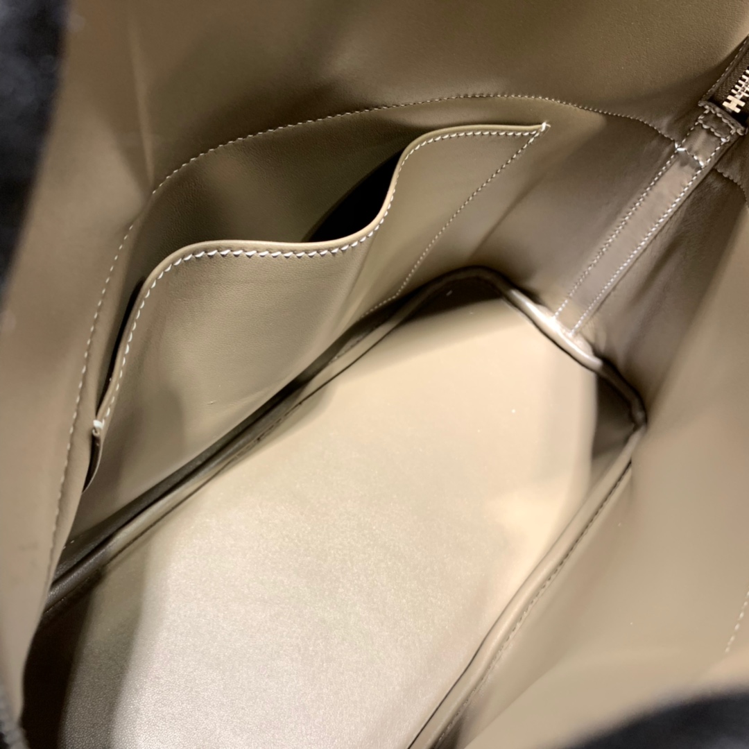 爱马仕保龄球包 Hermes Bolide31CM 大象灰原厂Epsom牛皮手提女包