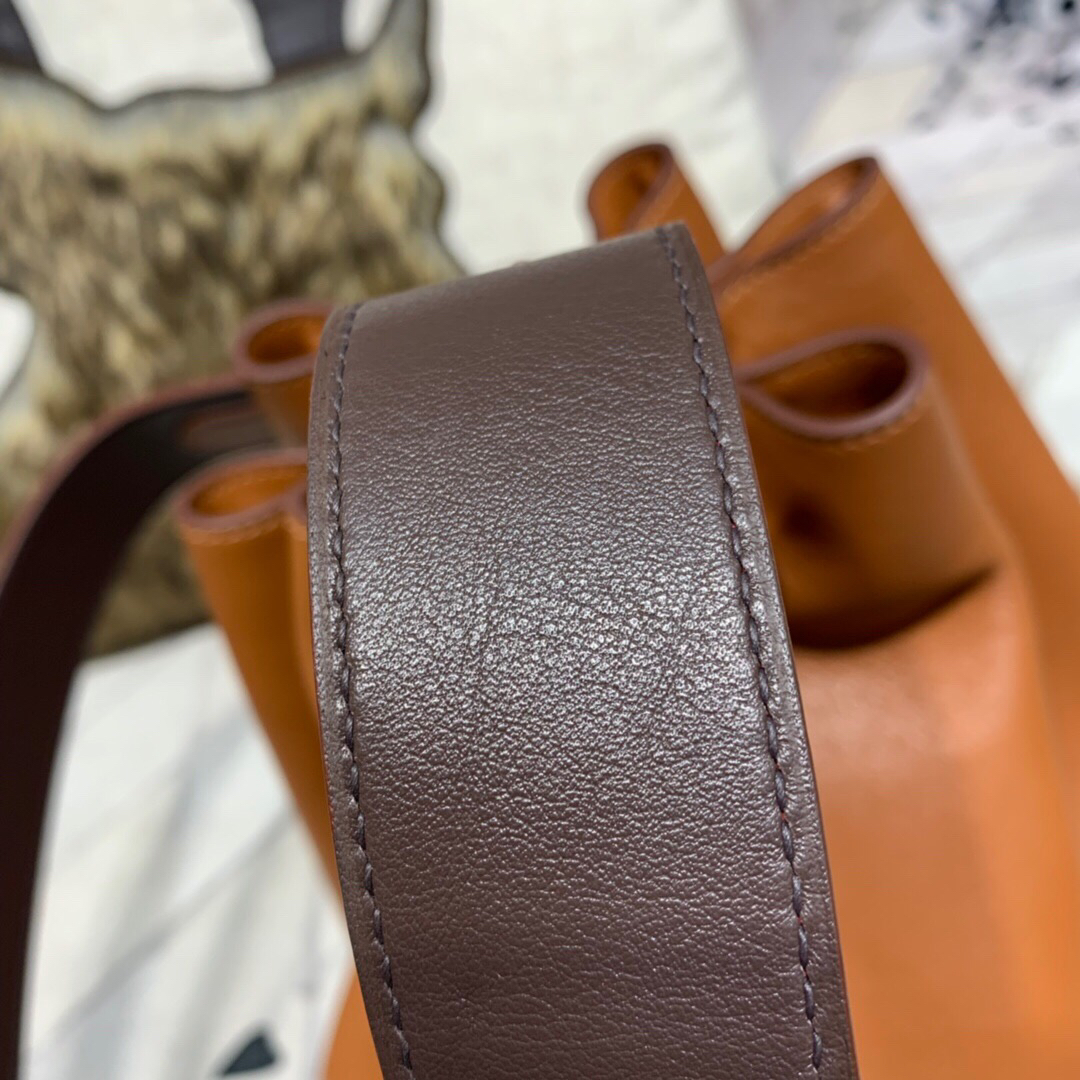 爱马仕升级版菜篮子 Hermes Licol17CM 进口Evercolor皮水桶包