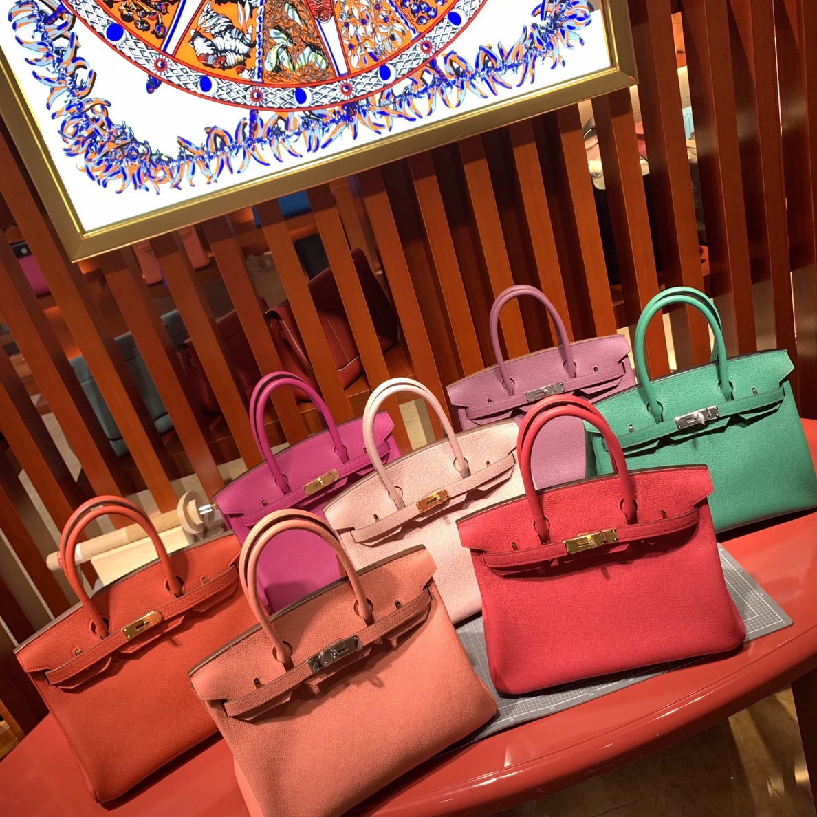 Hermes经典款女包 爱马仕进口Togo荔枝纹牛皮铂金包Birkin30CM 多色