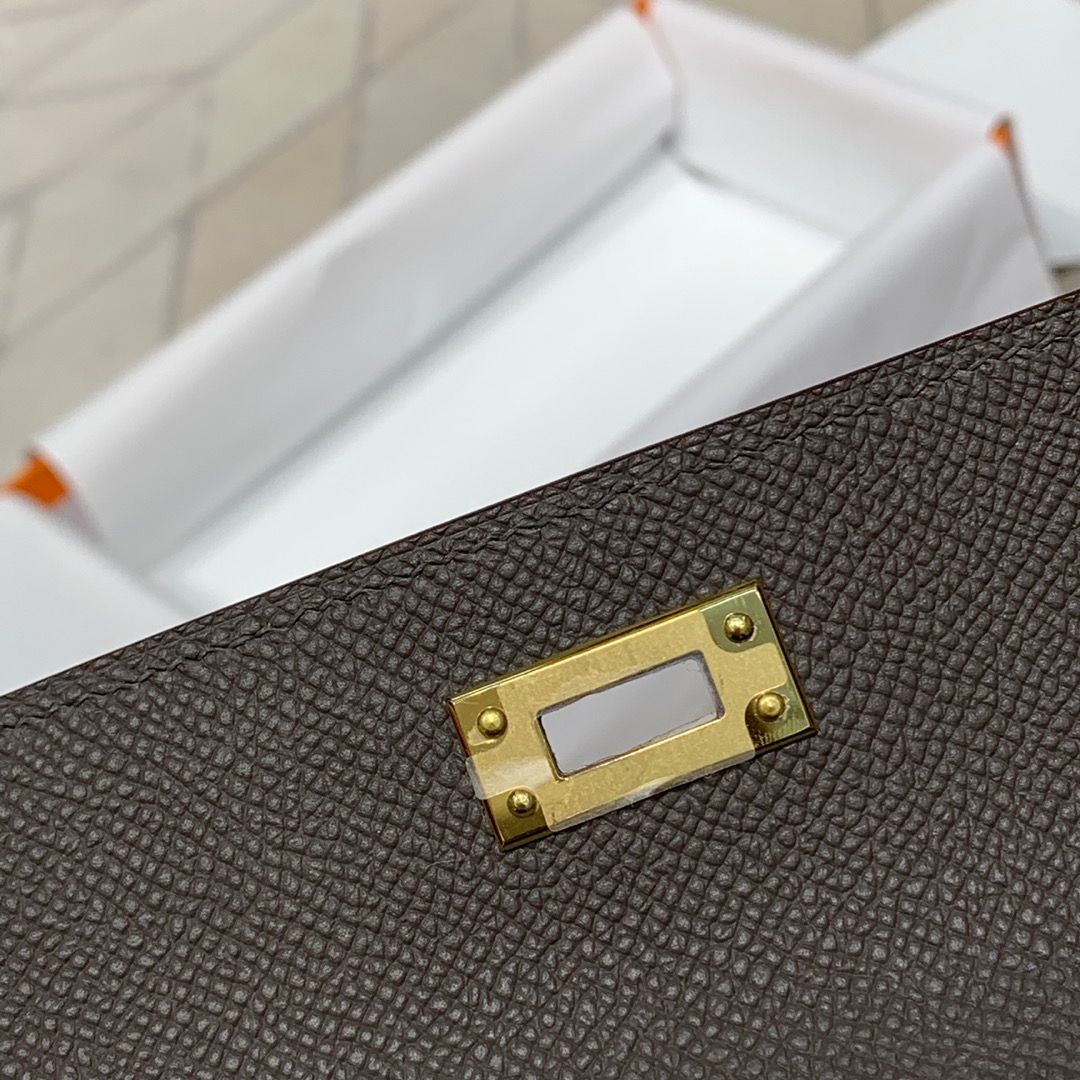 现货 爱马仕凯莉钱夹 Hermes Kelly Wallet 8F锡器灰Epsom牛皮钱包手包