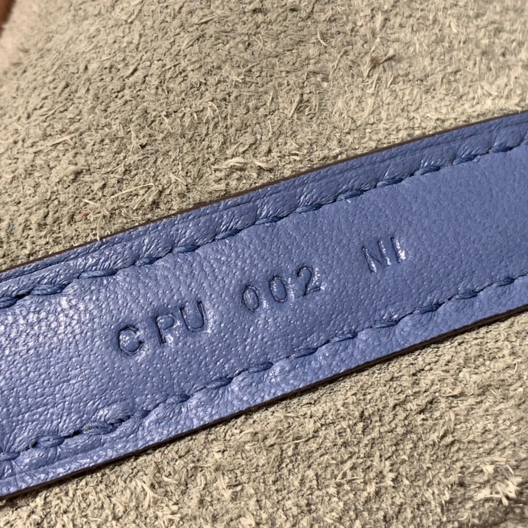 现货 爱马仕菜篮子包 Hermes海鸥灰Togo皮拼玛瑙蓝Swift皮Picotin18CM水桶包 银扣