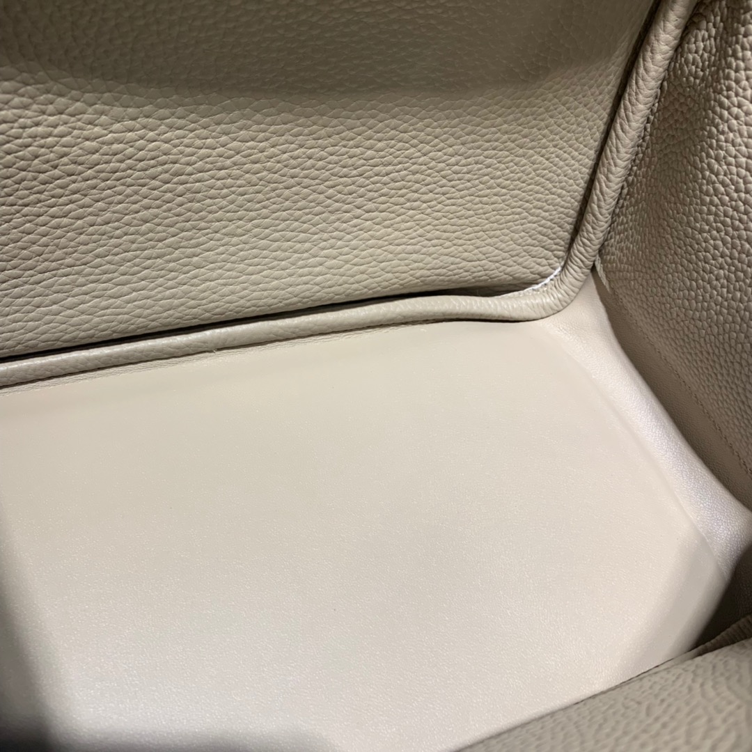 现货 Hermes Lindy30CM 爱马仕宝石蓝拼沥青灰Togo牛皮琳迪包 银扣