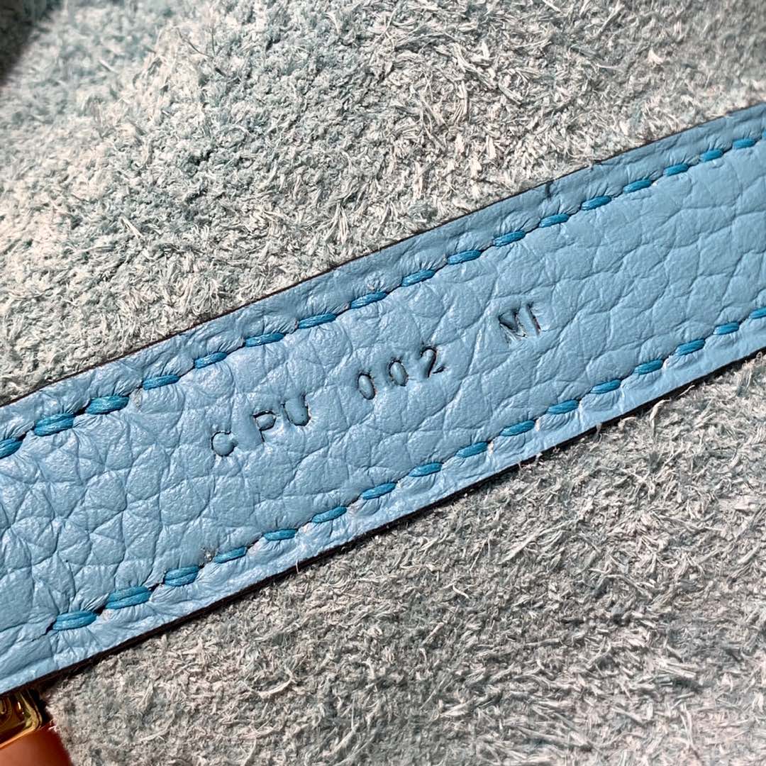 现货 爱马仕菜篮子包 Hermes Picotin Lock18CM P3北方蓝Togo小牛皮 银扣