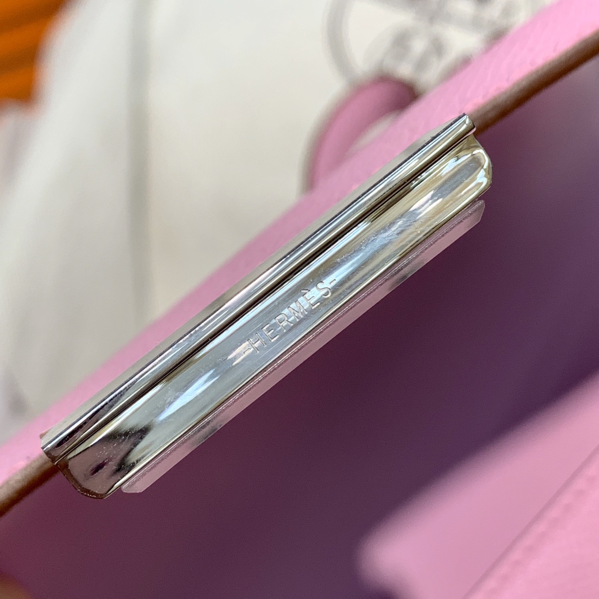 订制 Hermes Constance19CM 爱马仕2019春夏新色锦葵紫Epsom皮空姐包 银扣