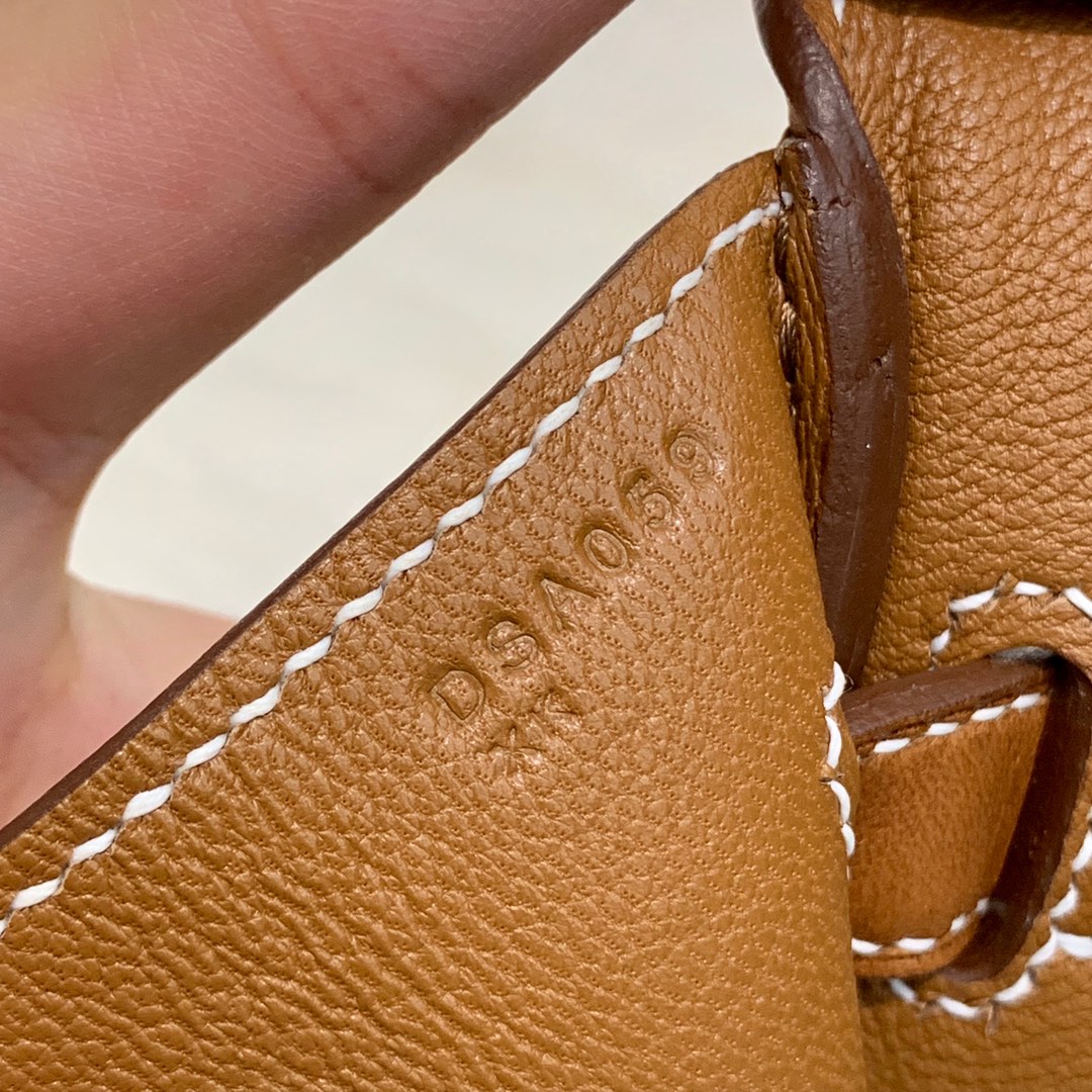 订制 爱马仕拼色铂金包 Hermes Birkin30CM 金棕色马鞍皮拼帆布 银扣