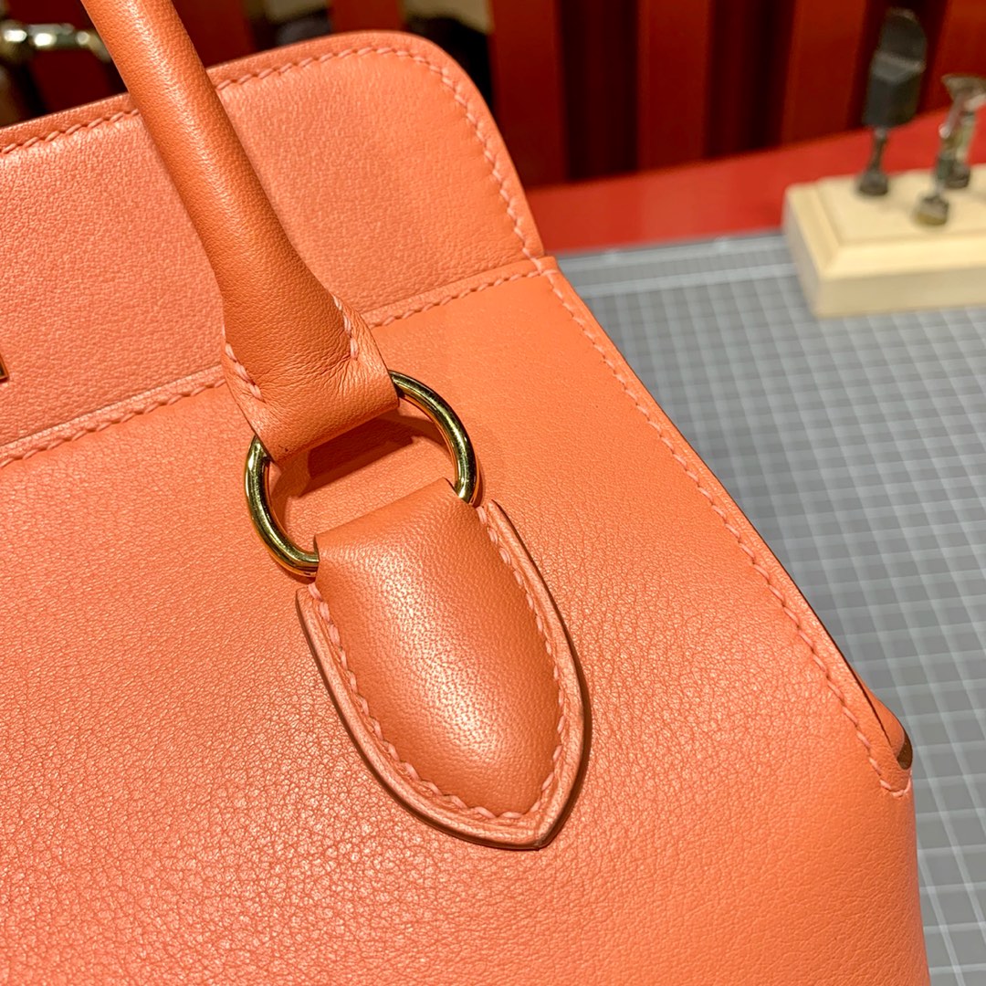 Hermes女包价格 爱马仕进口Swift牛皮工具包盒子包Toolbox20cm 金扣