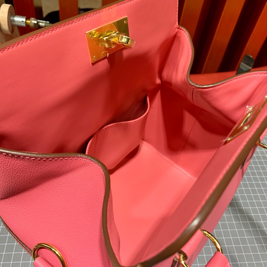爱马仕Toolbox包包20CM Hermes唇膏粉法国Evercolor牛皮盒子包手提包