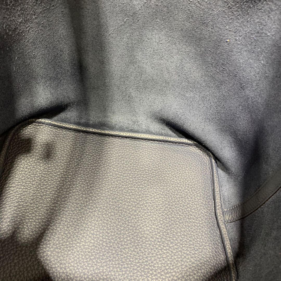 Hermes Picotin22CM 爱马仕午夜蓝Togo皮拼玫红色Swift皮水桶包手提女包