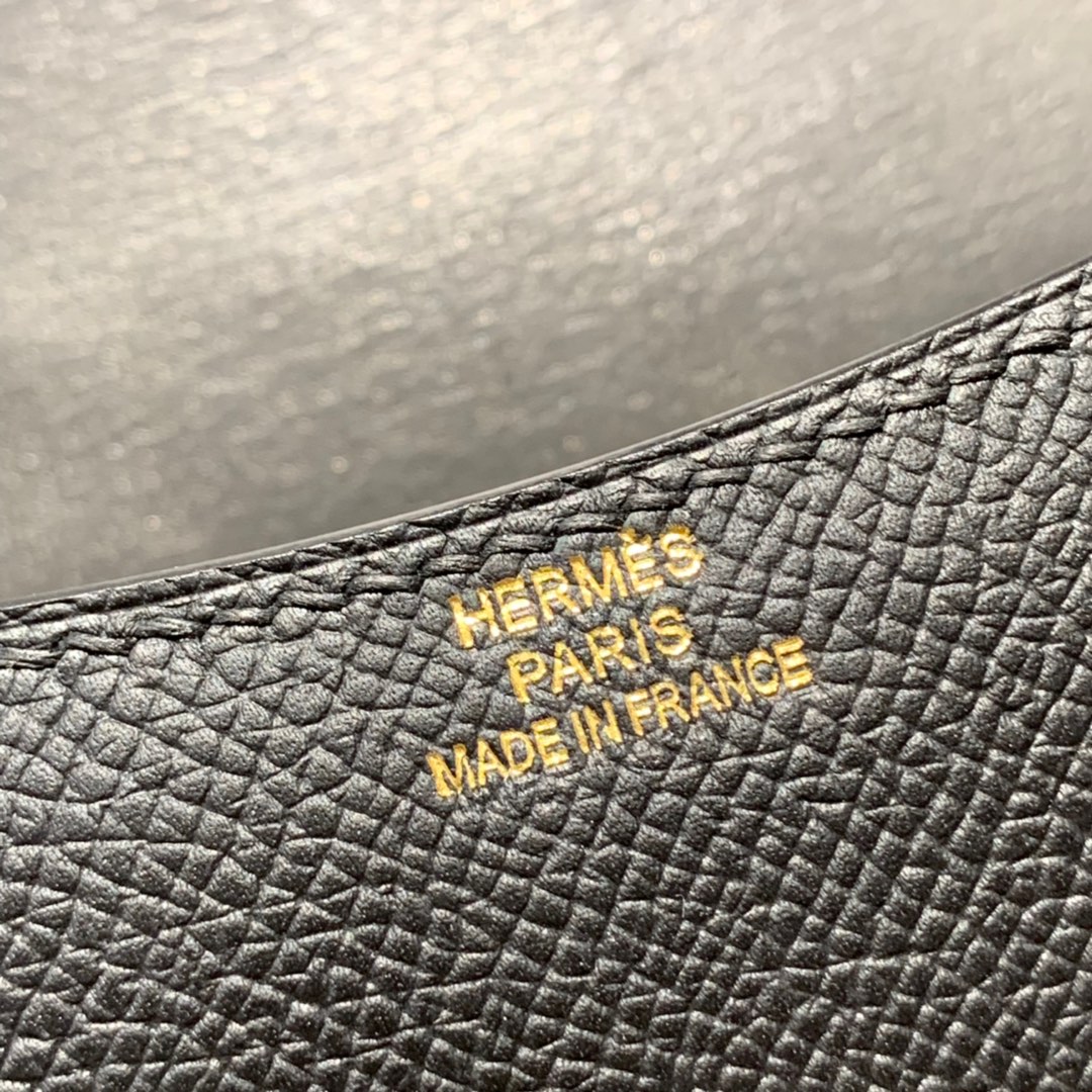 现货 爱马仕迷你康斯坦包 Hermes Mini Constance14CM 黑色Epsom牛皮 金扣