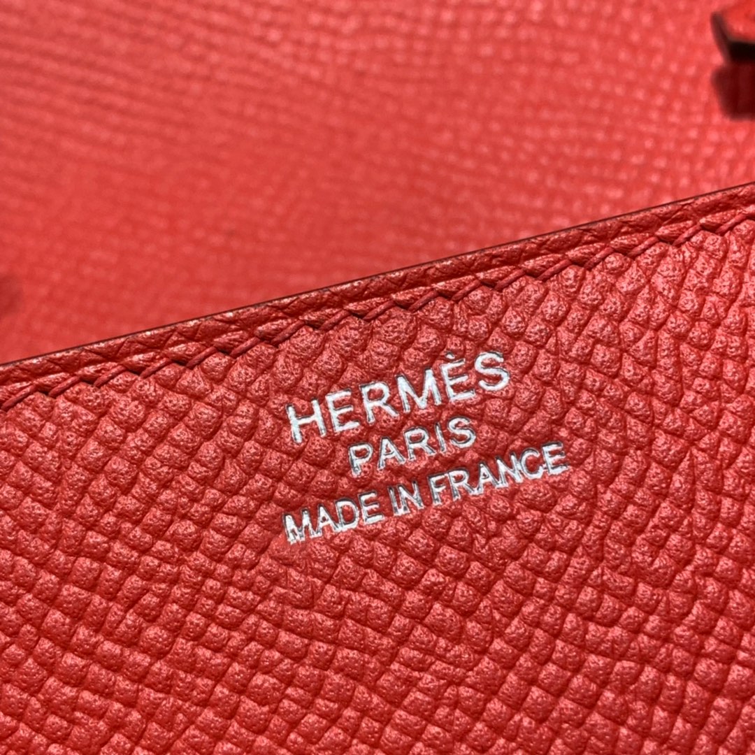 爱马仕包包价格 Hermes Clic16CM S5心红色Epsom皮单肩斜挎包 银扣