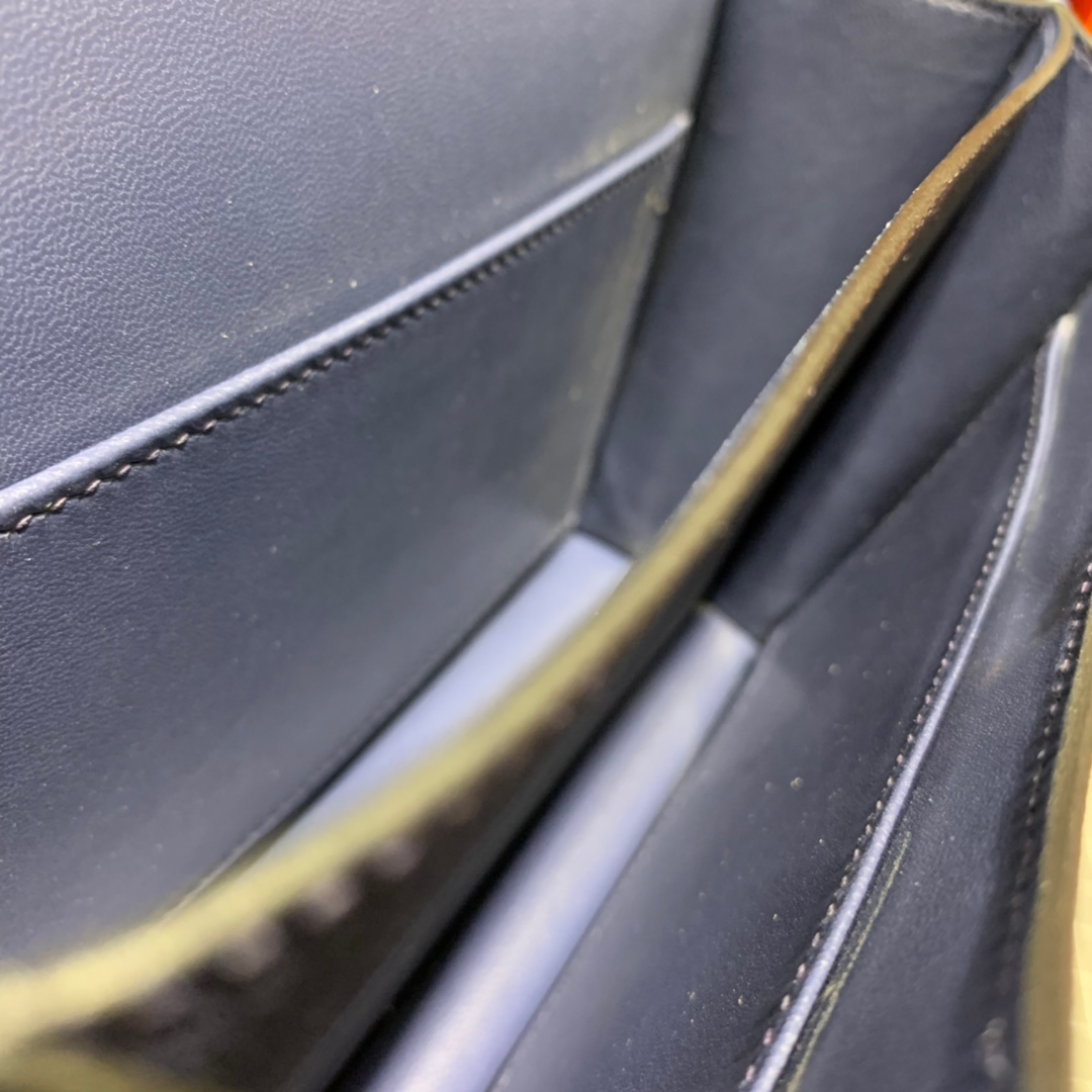 爱马仕康斯坦包尺寸 Hermes Constance19CM 宝石蓝Epsom皮 银扣