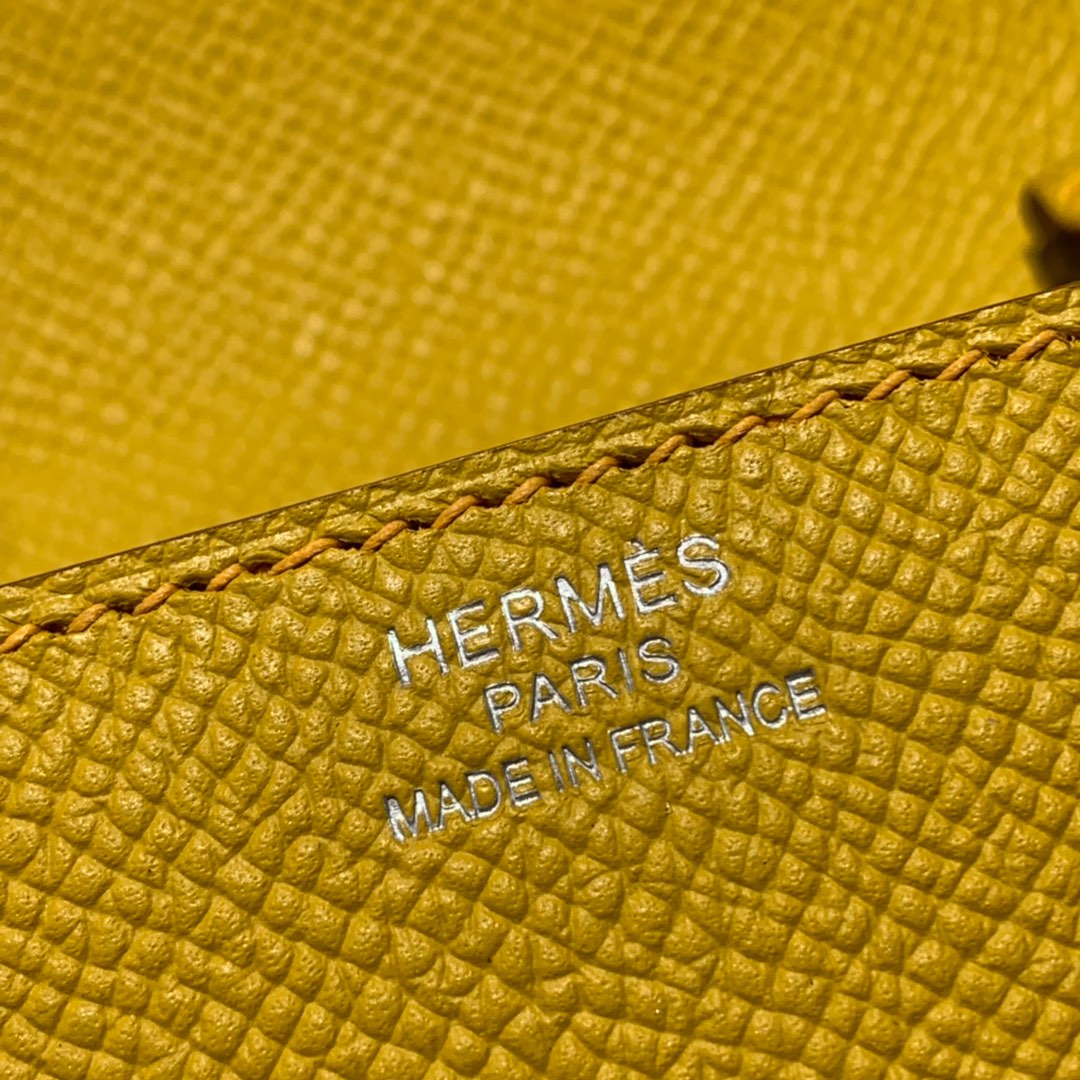 现货 爱马仕克利奇女包 Hermes Clic16CM斜挎包 9D琥珀黄Epsom皮 银扣