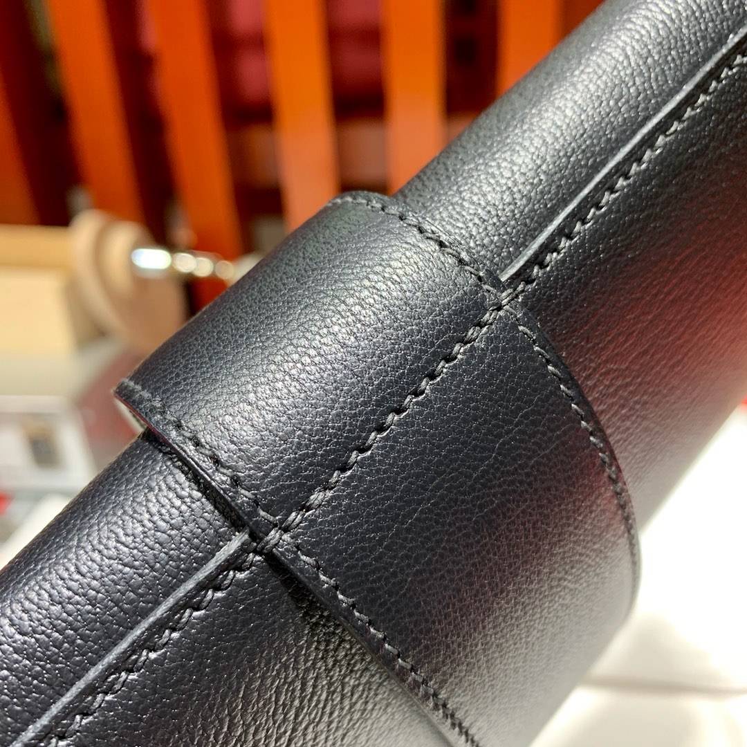 爱马仕新款CDC手包 Hermes Medor Clutch 黑色山羊皮晚宴手包