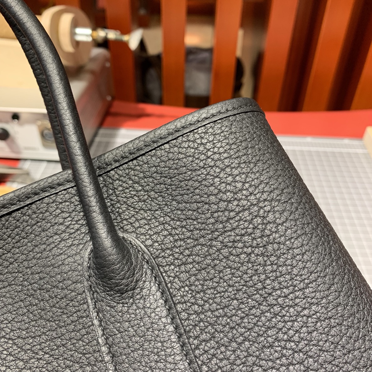 爱马仕花园包价格 Hermes Garden Party30CM 89黑色Negonda皮 银扣