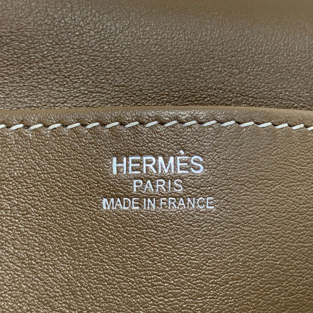 现货 爱马仕包包价格 Hermes mini Halzan22CM 大象灰Swift牛皮 银扣