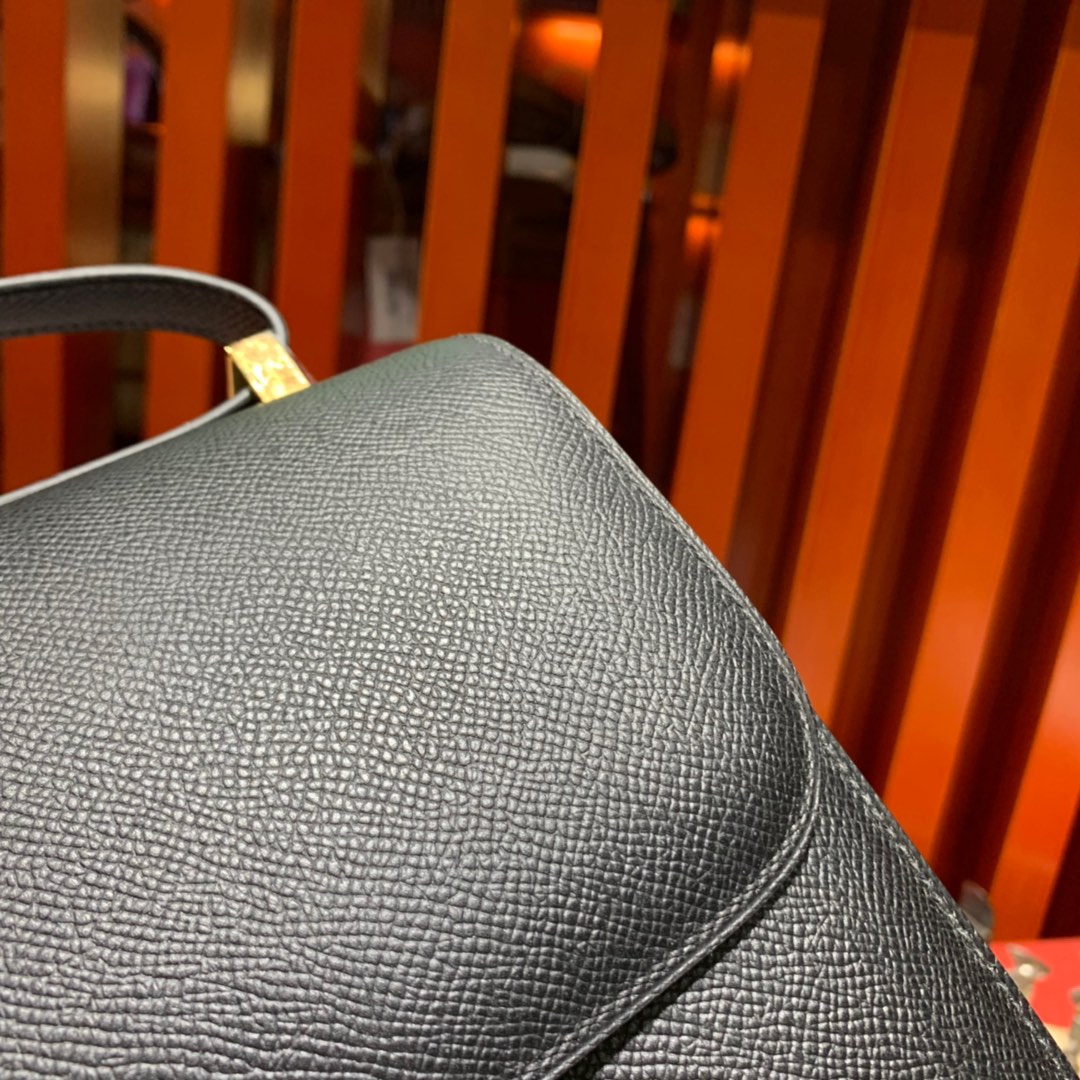 现货 爱马仕康斯坦包 Hermes Constance24CM 黑色Epsom皮 金扣