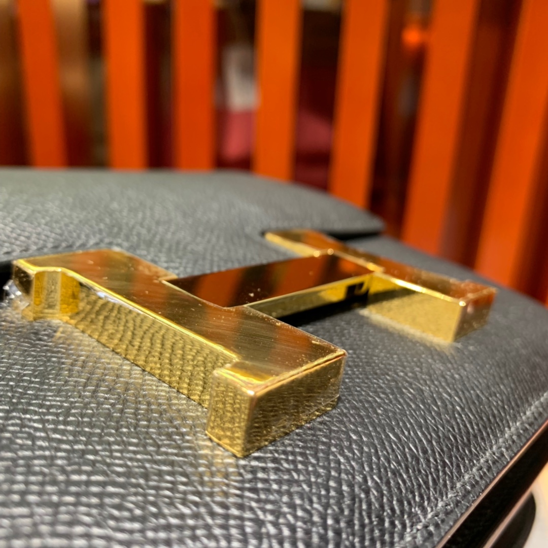 现货 爱马仕康斯坦包 Hermes Constance24CM 黑色Epsom皮 金扣