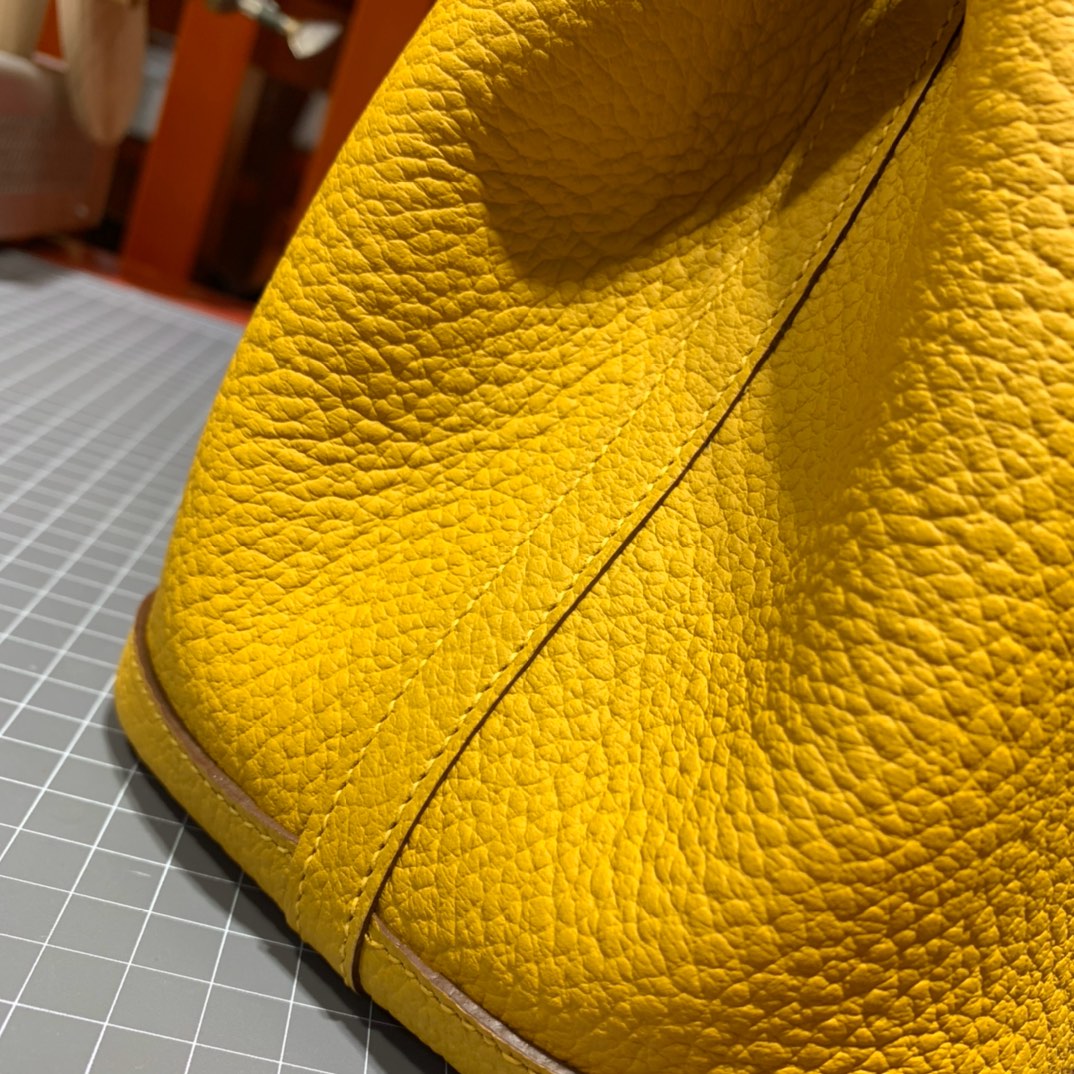 Hermes经典包包 爱马仕进口Country皮花园包Garden Party30cm 琥珀黄