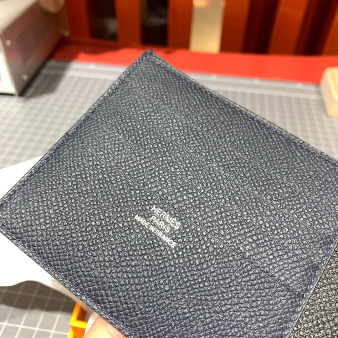 Hermes colorblock Wallet 爱马仕拼色掌纹牛皮男款钱夹短款对折钱包