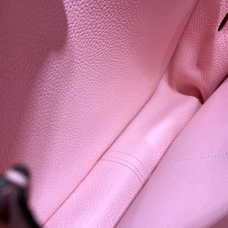 现货 爱马仕新款女包 Hermes Halzan31CM 3Q粉色Tc皮马蹄包