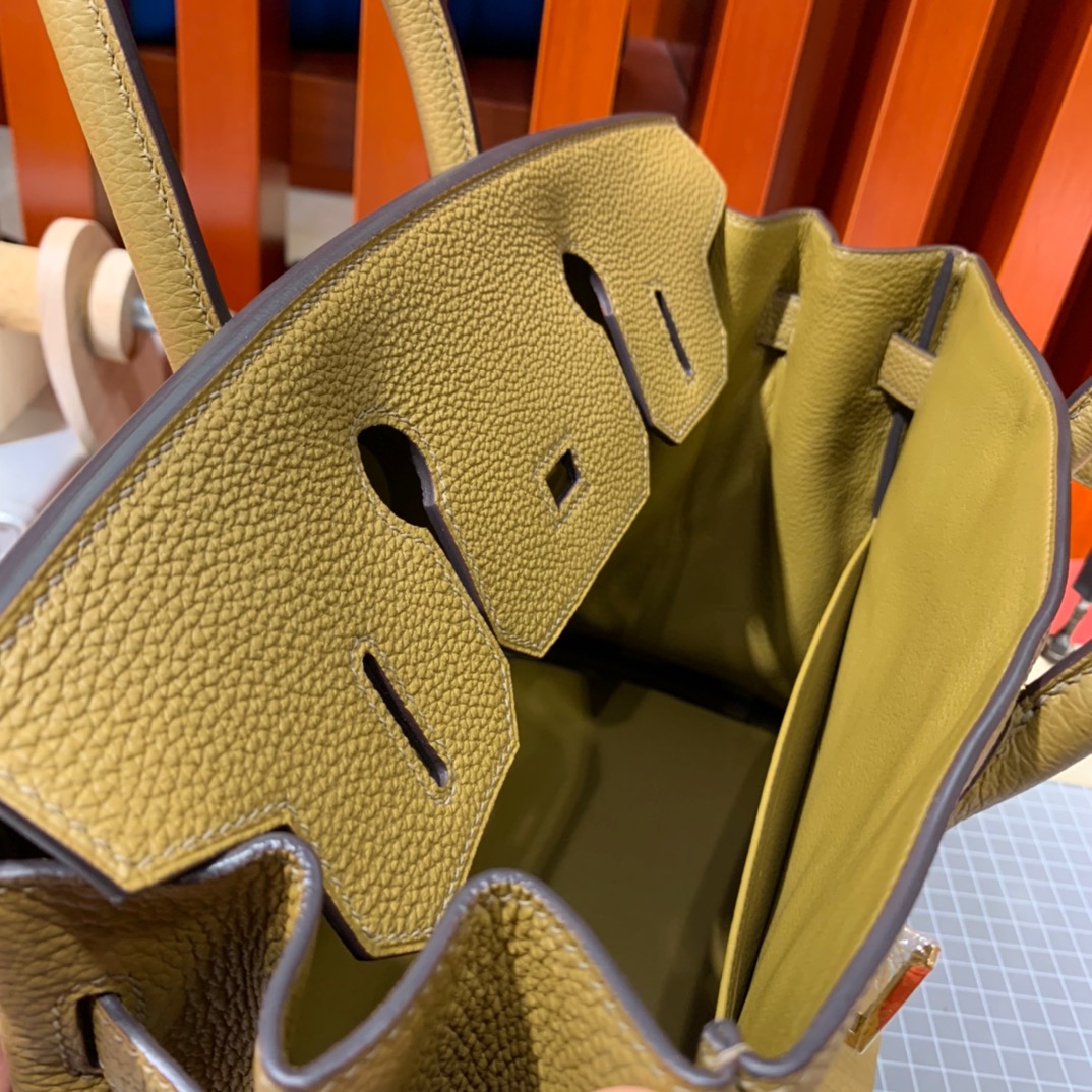 现货 Hermes Birkin30cm 爱马仕D0威玛犬米色Togo皮铂金包 金/银扣